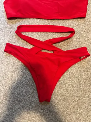 Zaful Red Strappy Bikini Set thumbnail 2
