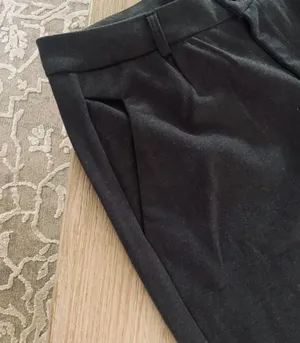 Tanming Women's Casual High Waist Trousers Wool Blend Cropped Wide Leg Pants thumbnail 9