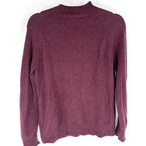 J.Crew Merino Alpaca Blend Mock neck Puff Sleeve‎ Sweater Maroon Size Medium thumbnail 4
