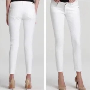 Paige Kylie Crop Jeans White 28 Skinny Stretch thumbnail 7