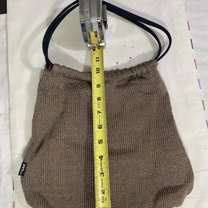 The Sak Crochet Brown Knit Hobo Shoulder Bag Purse thumbnail 8