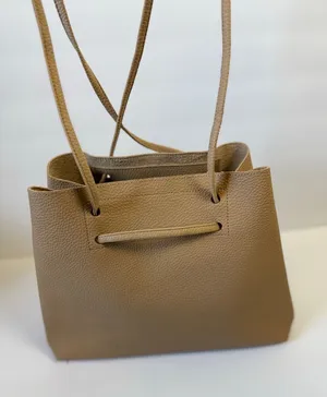 8 Other Reasons NWOT Vegan Leather Tan Slouchy Bucket Shoulder Bag thumbnail 1