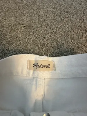 Madewell White Denim Shorts  thumbnail 3