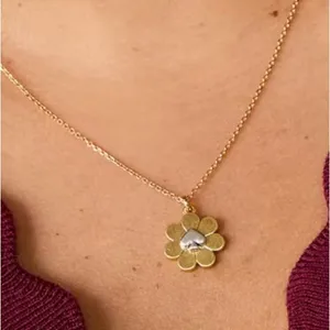 Kate Spade Garden Glam Flower Mini Pendant Necklace Gold | NWT thumbnail 2