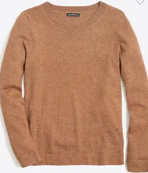 J.Crew Mercantile Teddie Sweater Heather Camel Cotton Wool Blend F5199 Womens S‎ thumbnail 1