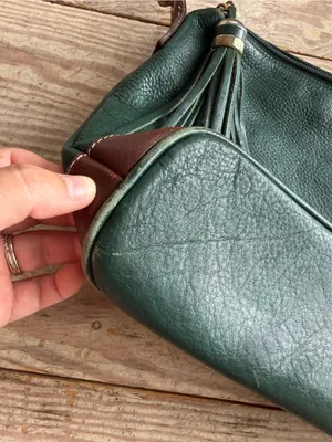 Tignanello Leather Tassel Crossbody Bag - see pics for wear thumbnail 5