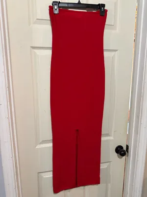Red Strapless Dress thumbnail 2
