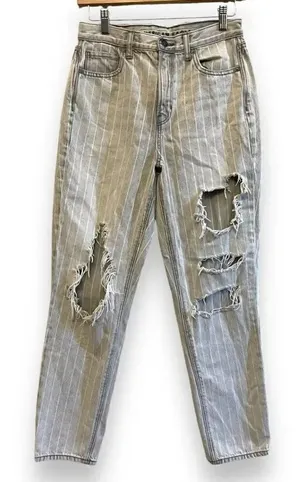 American Eagle Pinstripes Ripped Distressed Jeans thumbnail 1