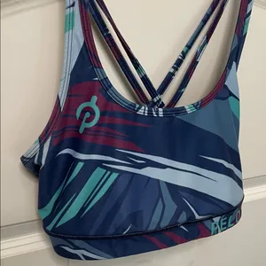 Peloton x WITH Sports Strappy Bra Abstract Design Large thumbnail 2