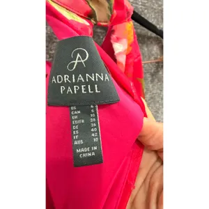 Adrianna Papell Women Dress 6 Pink Multi Mermaid Floral Ruffle Gown thumbnail 8