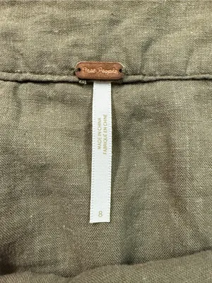 Free People Ruffle My Feathers Linen Blend Wrap Mini Skirt Women’s Size 8 thumbnail 5