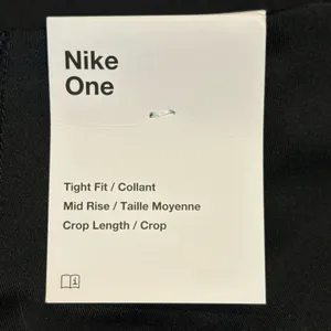 Nike One Dri-FIT Women’s Black Mid Rise Crop Leggings XS Athletic Workout Pants thumbnail 4