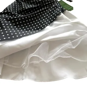 Onyx Nite Dress Black White Polka Dot Strapless Tulle Fit Flare Prom Size 3/4 thumbnail 8