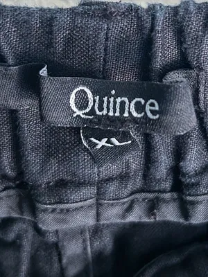 Quince 100% European Linen Pants Black XL Relaxed Quiet Luxury thumbnail 3