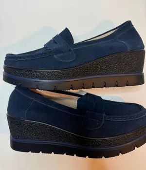 Womens Navy Loafers Size 39 thumbnail 6