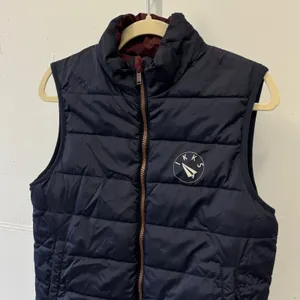 IKKS Reversible Puffer Vest Navy Blue Burgundy Flying Without Wings B-003 Womens thumbnail 5