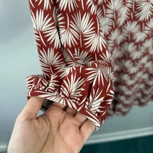 Boden US 8 NEW Lucie Brown/White Palm Leaf Print Mini‎ Dress thumbnail 7