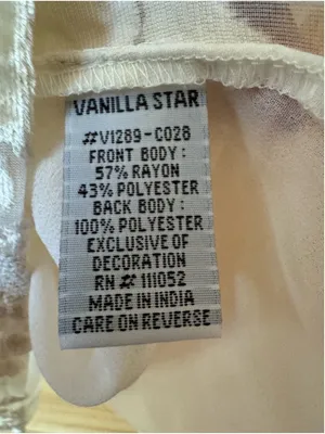 Vanilla Star Floral Mesh and Crochet Sheer Tank Top size medium thumbnail 7
