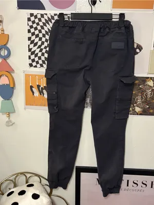 CARMAR Los Angeles Charcoal Cargo Jogger Pants Size 2 Black thumbnail 2