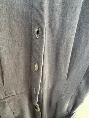 Baltic Born Charcoal Gray Button-Front V-Neck Jumpsuit with Tie Waist thumbnail 6