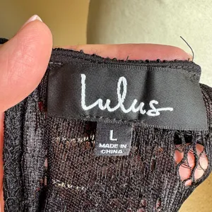 Lulus Black Lace Top thumbnail 2