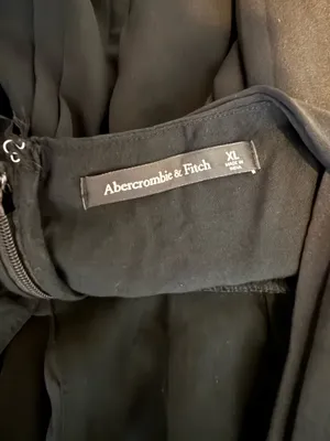 Abercrombie Black V-Neck Chiffon Skater Dress thumbnail 3