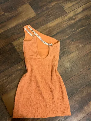 Camila Coelho Orange one shoulder petite dress thumbnail 6