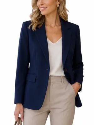 Pendleton Vintage Virgin Wool Blazer Size 12 Single Button Lined Solid Blue 90s thumbnail 13
