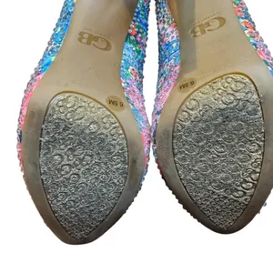 Gianni Bini Shoes Womens Size‎ 6.5 Floral Rhinestone Pumps Stiletto Heels thumbnail 12