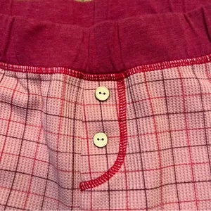 Free People‎ Intimately Chill Evening Pink Plaid Pajama Lounge Pants Size XS thumbnail 6