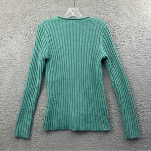 Vintage Lauren Ralph Lauren Silk Linen Knit Sweater Ribbed Preppy Y2K Women' S‎ thumbnail 3