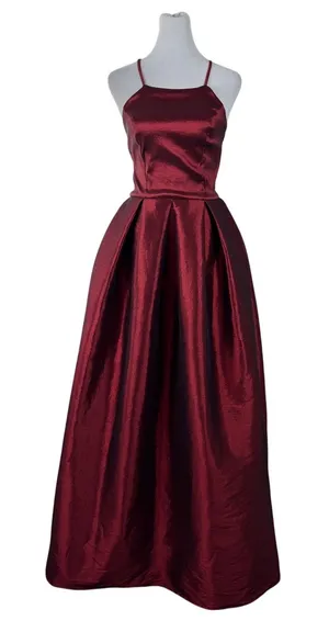 Vintage Y2K Windsor Crimson Sleeveless A-Line Floor Length Gown thumbnail 1