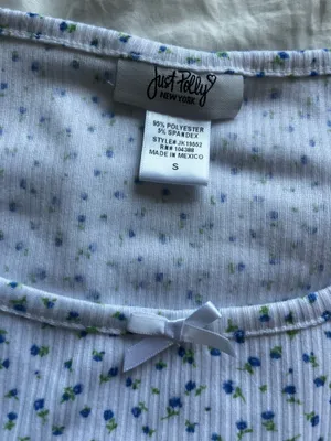 square neck floral shirt Blue thumbnail 3