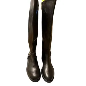 Vince Camuto Farren Women's Riding Boots SZ 5.5 Black Leather Quiet Luxury Moto thumbnail 2