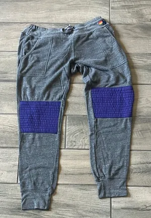 Aviator Nation Gray and Blue Track Pants Joggers thumbnail 1