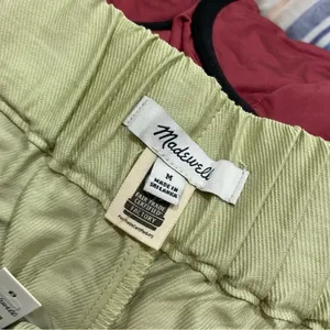 Madewell Tapered Huston Comfort Pull-On Crop Pants Green NWT Size‎ M thumbnail 8