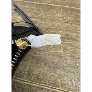 Club Monaco Leather Bag Pouch Zip Cosmetics Black Travel‎ thumbnail 7
