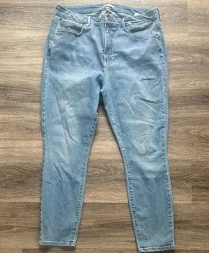 Good American Blue Skinny Jeans 18 with Light Wash Good Legs High Rise thumbnail 1