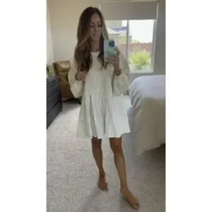 FREE PEOPLE Eleanor Sweatshirt Dress in Grey Combo Size X-Small thumbnail 13
