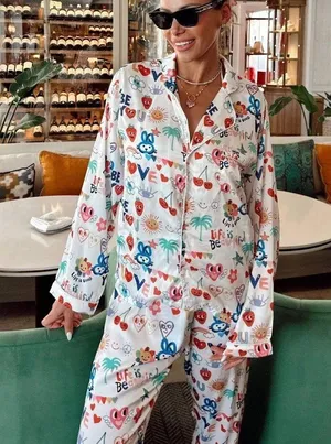Lola And The Boys Good Vibes Pajama Set thumbnail 1