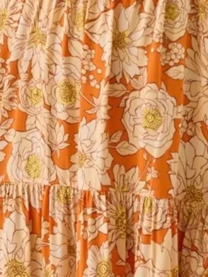 NEW Altar’d State Orange Floral Maxi Dress Size Medium NWT thumbnail 3