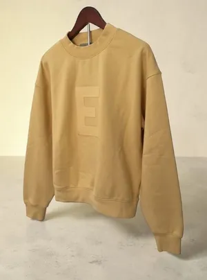 Fear of God Essentials Sweatshirt – Beige Embossed Logo – Size 12 thumbnail 1