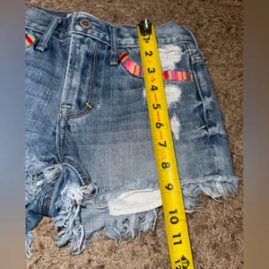 Hollister Light Blue Women's Jean Shorts Size 00 thumbnail 9