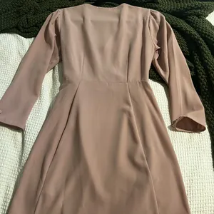 Topshop light pink Long Sleeve Wrap Dress thumbnail 3