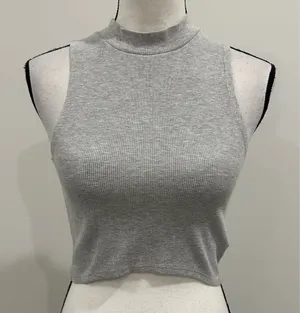 Forever 21 Mock Neck Ribbed Crop Top thumbnail 2