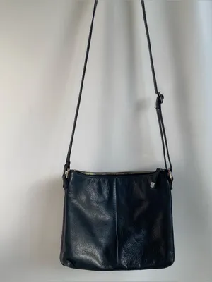 Margot black leather crossbody bag purse Classic minimalist fall winter classic thumbnail 12