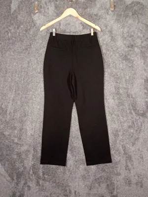 Quince Ultra Stretch Ponte Straight Leg 4 Pockets Black Office Capsule Wardrobe thumbnail 4
