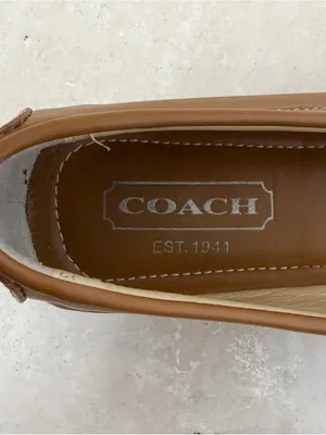 Coach Shari Nappa Camel Natural Tan Vacchetta Leather Slip On Penny Loafer 7.5 B thumbnail 14
