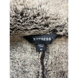 Express Y2K Vintage Genuine Suede and Shearling Brown Penny Lane Coat Medium thumbnail 5