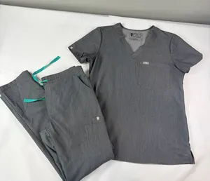 Figs Technical Scrubs Gray Top Pants Set Women's Size XSmall thumbnail 1